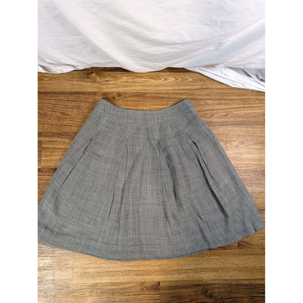 Gunex by Brunello Cucinelli Wool Knee Length Skirt Us 6 Grey
